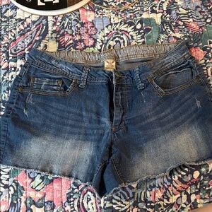 Faded Glory Distressed Blue Denim Cutoff Shorts